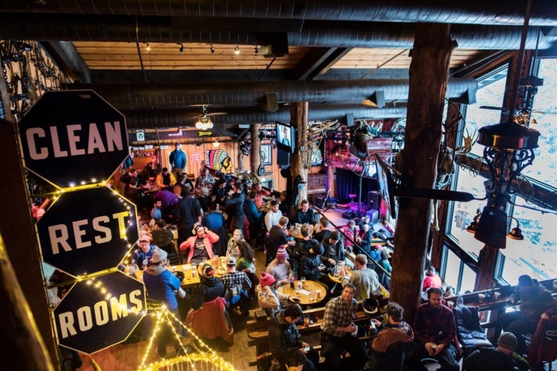 The Mangy Moose, one of the best bars in Jackson, Wyoming in the Teton Village area.