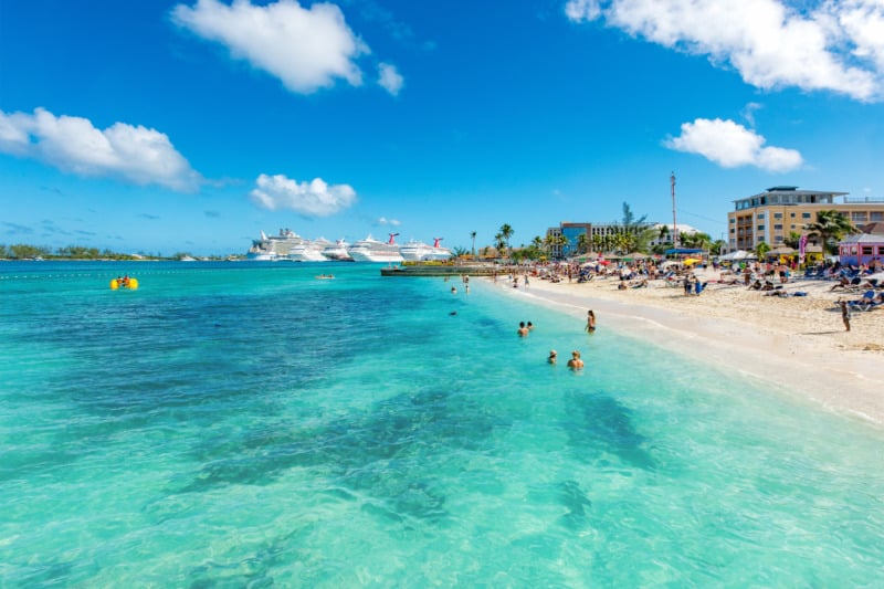 Crystal clear water in Nassau, Bahamas