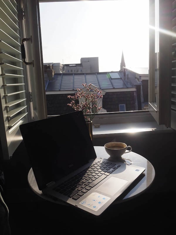 Laptop at Window in Amsterdam