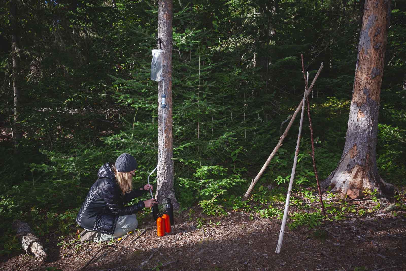 camping tips water bottles