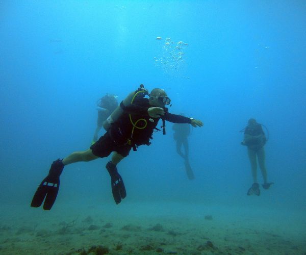 A diver underwater in Florida