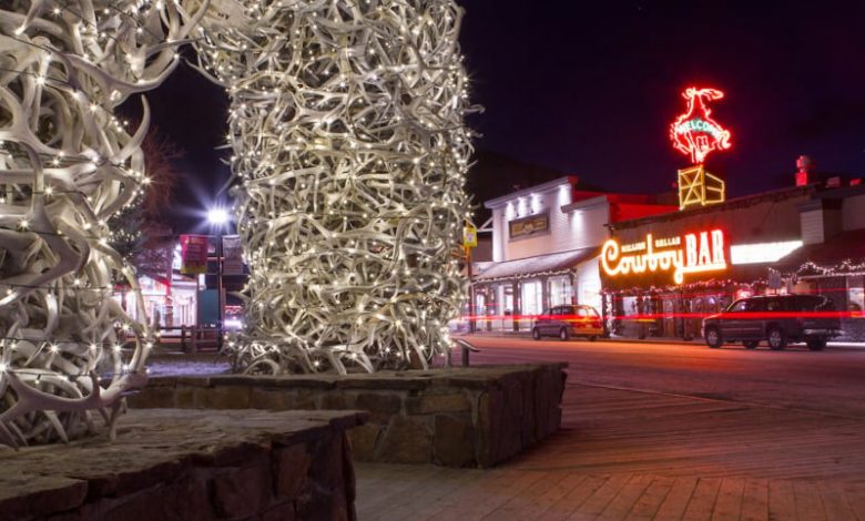 Elk Antler Arches and Million Dollar Cowboy Bar, Jackson, Wyoming