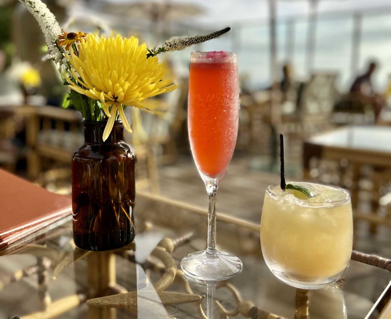 oceanfront cocktails in California