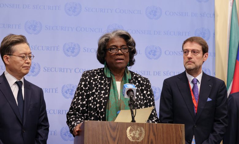 Photo of Joint statement at the UN Security Council’s stakeout on the human rights situation in the Democratic People’s Republic of Korea