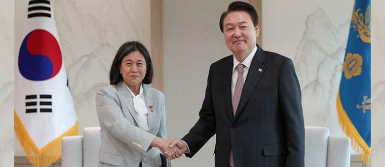 Photo of Reading Ambassador Tai’s meeting with ROK President Yoon