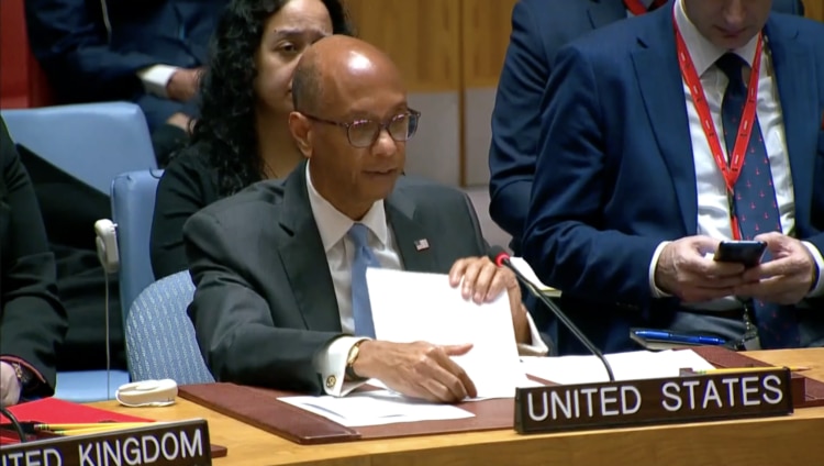 Photo of Remarks at a UN Security Council briefing on threats to international peace and security