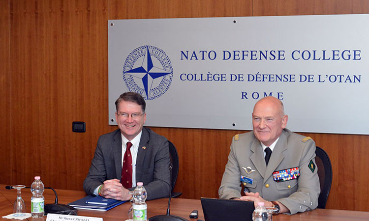 Photo of Charge d’Affaires Shawn Crowley attended the NATO Defense College in Rome