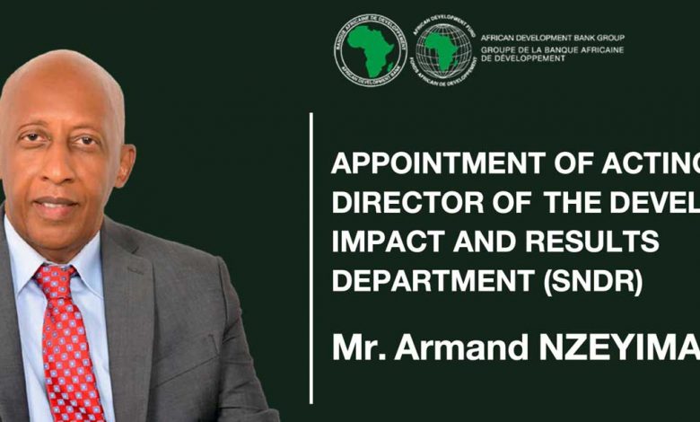 Photo of African Development Bank Appoints Armand Nzeyimana Acting Director of Development Impact and Results Department |  African Development Bank