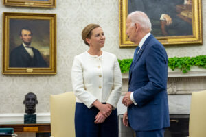 Photo of Meeting of President Biden with Danish Prime Minister Frederiksen