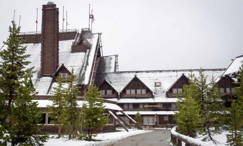 Old Faithful Inn in Yellowstone National Park.