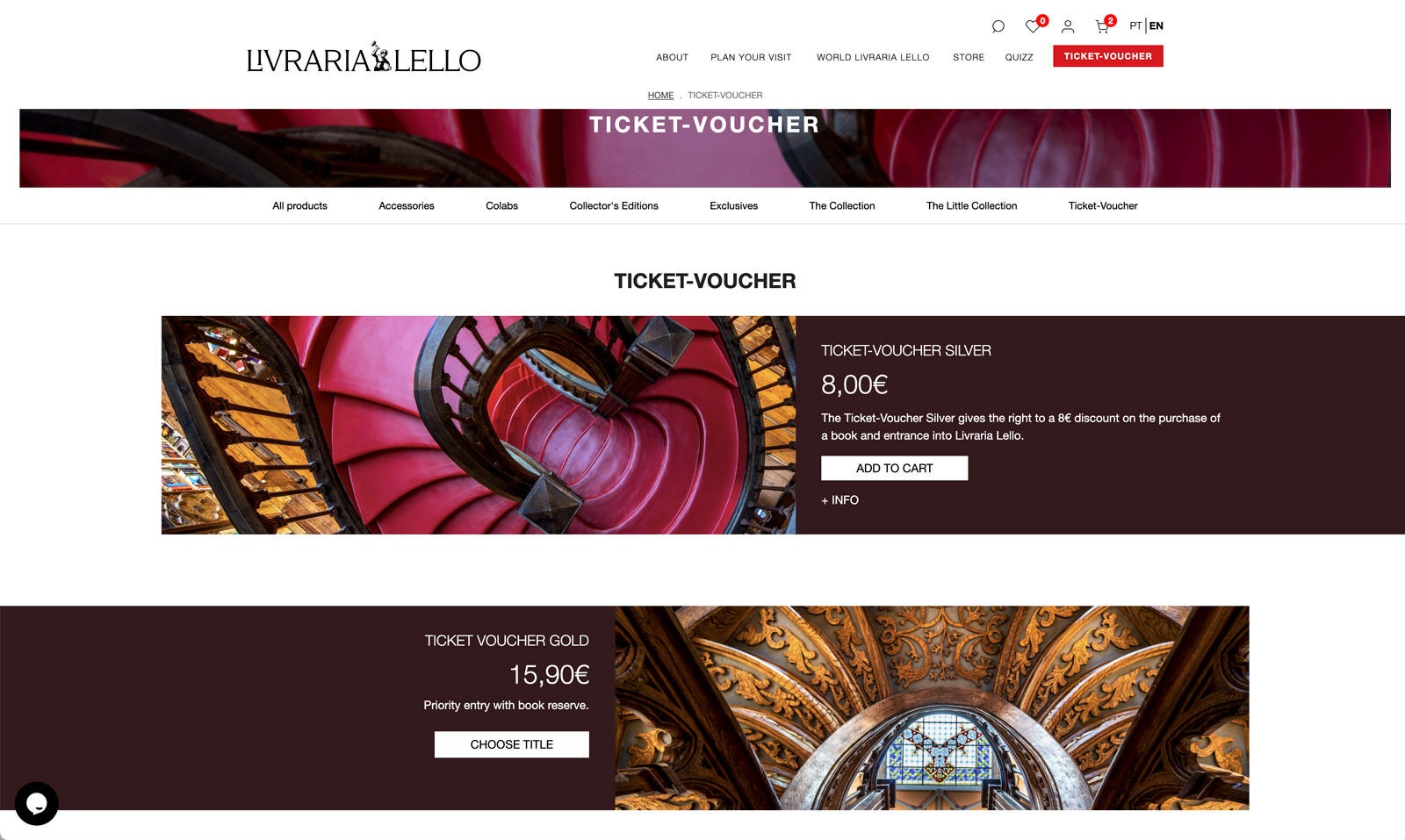 Livraria Lello website.