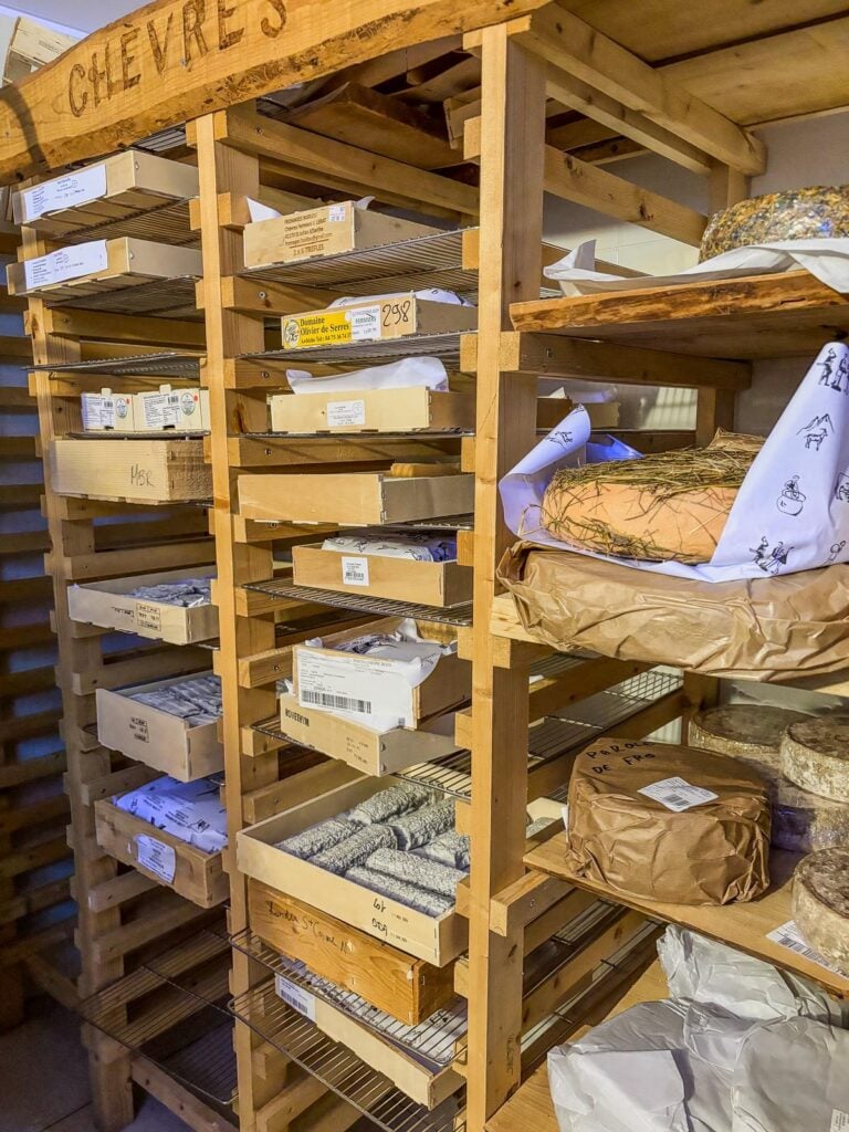 Artisan French cheeses that mature in the traditional Parisian cheese cellar.