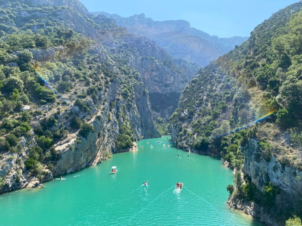 View of the Gorges du Verdon from the Pont Galetas bridge in the south of France