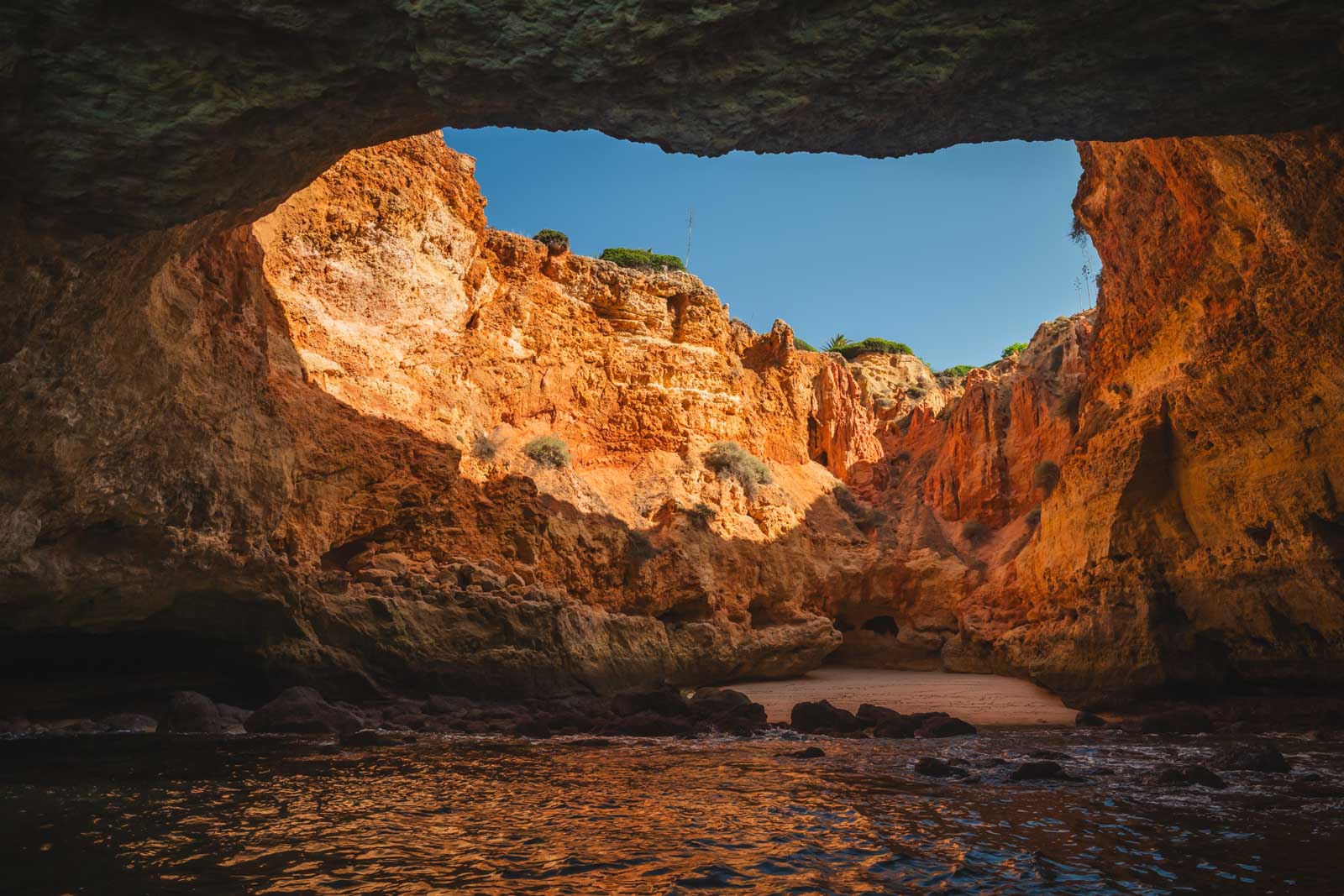 Paradise cave in Algarve Portugal