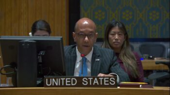 Photo of Remarks before the vote on a UN Security Council resolution on space security drafted by Russia