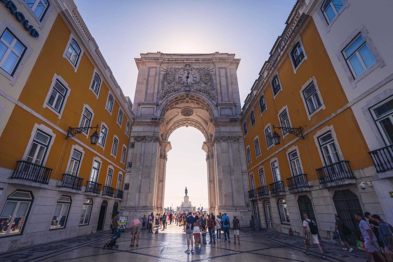 Lisbon route arco la rua agusta